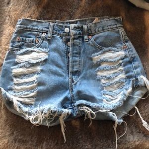 Levi’s ripped shorts